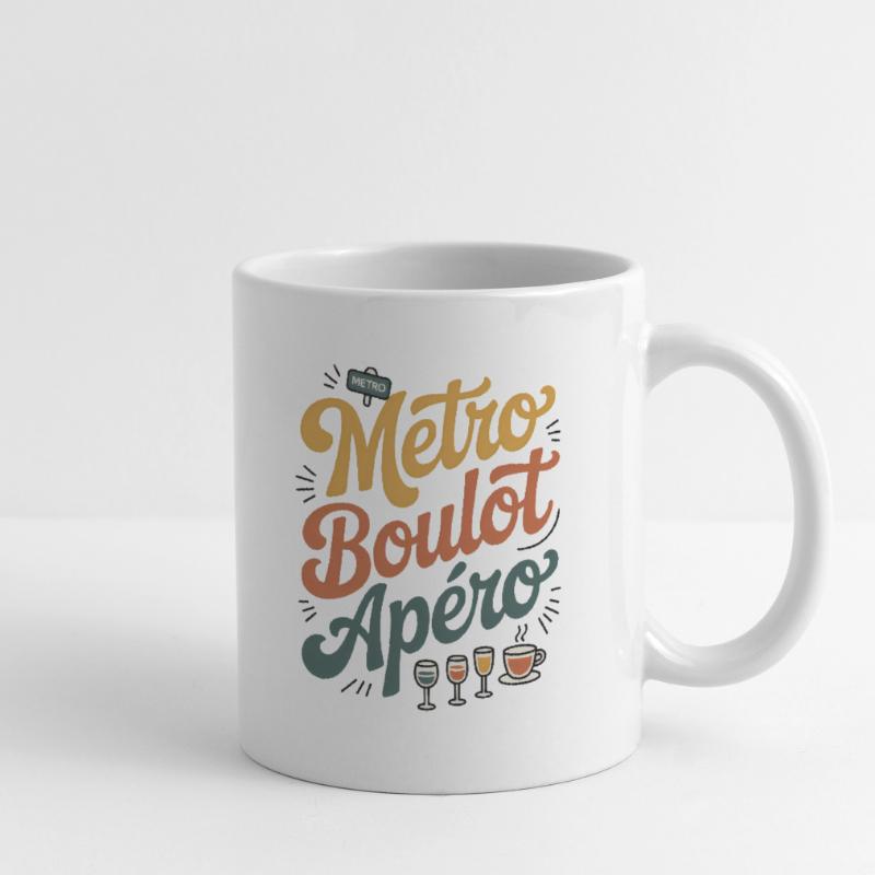 Metro Work Aperitif Humor Routine Work Evening Mug