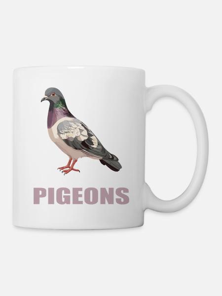 Tauben Taube - Tasse - Weiß