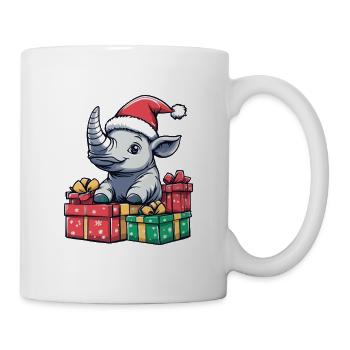 Nashorn Weihnachten Geschenke - Tasse - Weiß - Rechts