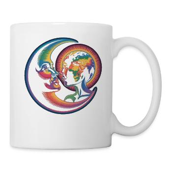 Lune et Terre – Amour Cosmique - Mug blanc - blanc - Droite