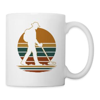 Détecteur de métaux Chasseur de trésors Aventure au coucher de soleil - Mug blanc - blanc - Droite
