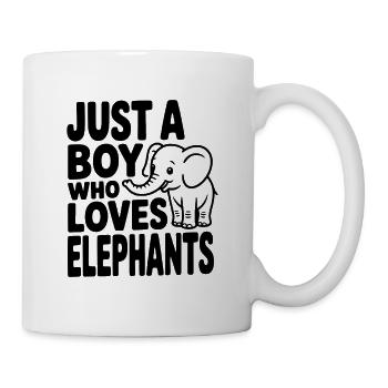 Juste un garçon qui aime les éléphants - Mug blanc - blanc - Droite
