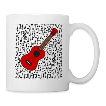 Ukulele Musical Notes Music Teacher Musician - Mug - white - Right