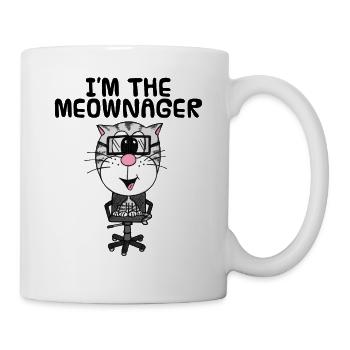 I'm The Meownager, Cat Office Manager Funny - Mug - white - Right