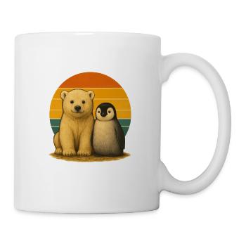 Polar Bear Penguin Retro Animal Lovers - Mug - white - Right