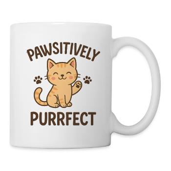 Conception Pathsitively Purrfect Cat - Mug blanc - blanc - Droite