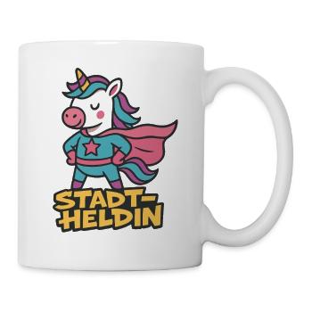City Heroine Unicorn Shirt, Super Woman City - Mug - white - Right
