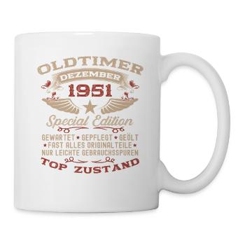 Cadeau d’anniversaire 74 Voiture vintage décembre 1951 - Mug blanc - blanc - Droite