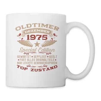 Cadeau du 50e anniversaire Voiture Classique décembre 1975 - Mug blanc - blanc - Droite