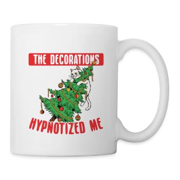 Décorations drôles pour sapin de Noël pour chats - Mug blanc - blanc - Droite