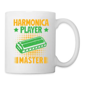 Funny Harmonica Player Master Harmonica - Tasse - Weiß - Rechts