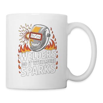 Welders Do It With More Sparks Welding Mechanic - Mug - white - Right