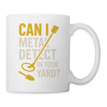 Puis-je détecter les métaux dans votre jardin ? Chasse au trésor - Mug blanc - blanc - Droite