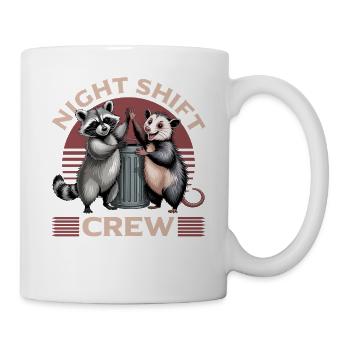 Funny Opossum and Raccoon - Mug - white - Right