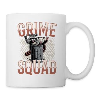Funny Opossum and Raccoon - Mug - white - Right