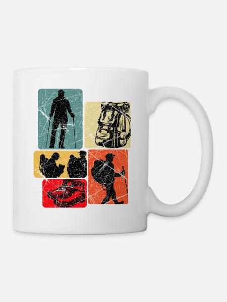 Wanderpfad Collage - Tasse - Weiß