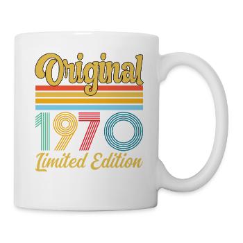 Anniversaire 1970 Original Vintage Rétro Cadeau - Mug blanc - blanc - Droite