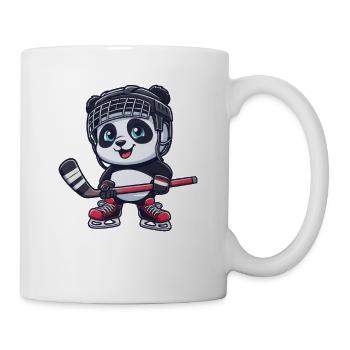 Süßer Panda Eishockeyspieler Cartoon Eishockeyvere - Tasse - Weiß - Rechts