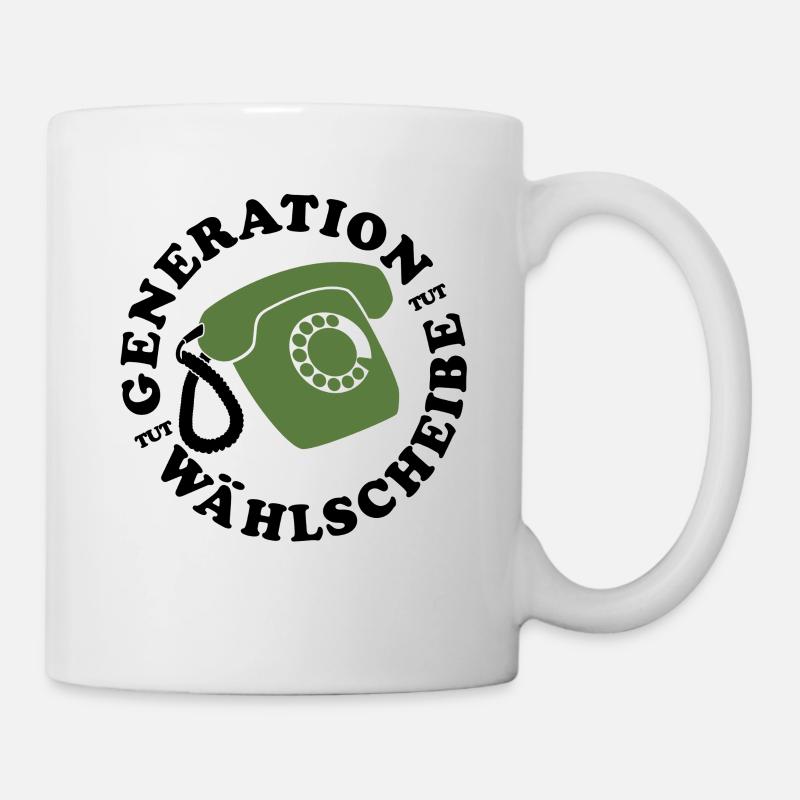 Generation Wählscheibe Festnetz Telefon - Tasse - Weiß
