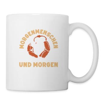 Ich hasse Morgenmenschen Kaffee Faultier - Tasse - Weiß - Rechts