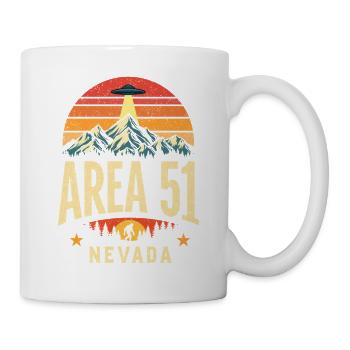 Area 51 Nevada UFO trifft Bigfoot - Tasse - Weiß - Rechts
