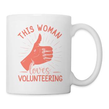 Volunteer Appreciation This Woman Loves Volunteer - Mug - white - Right