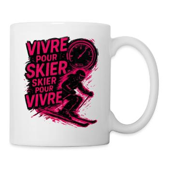 Live to Ski, Ski to Live - Mug - white - Right