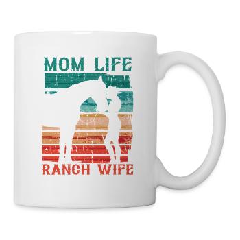 Épouse d’une mère fermière - Mug blanc - blanc - Droite