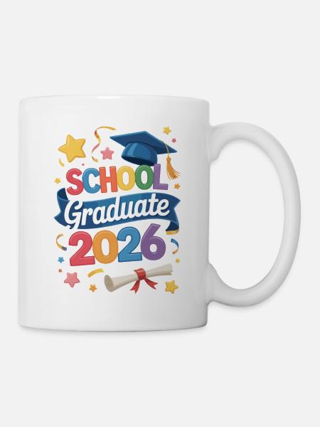 Schulabsolvent 2026 Zitat - Tasse - Weiß
