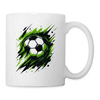 Pouvoir du football néon, soirée du stade - Mug blanc - blanc - Droite