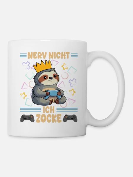 nerv nicht ich zocke - Tasse - Weiß