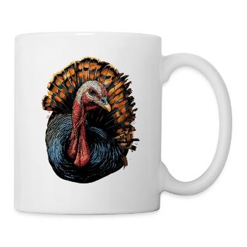 Dinde Poules Oiseaux Dinde - Mug blanc - blanc - Droite