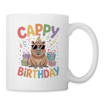 Capybara Birthday Cappy Birthday Funny Capy - Mug - white - Right