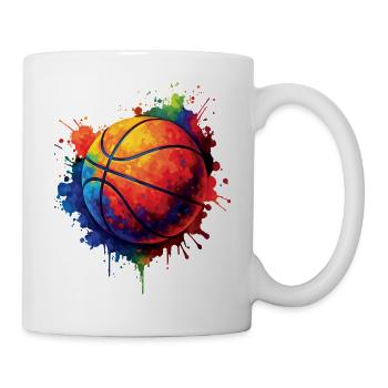Basketball Splash Art - Design Ballon de Basket - Mug - white - Right