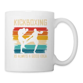 Kickboxen im Regenbogenstil - Tasse - Weiß - Rechts