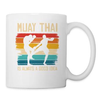 Muay Thai Retro Fight Vibe - Tasse - Weiß - Rechts