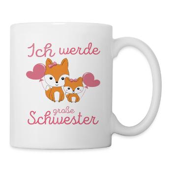Big sister again soon: Foxes announce in 2026 - Mug - white - Right