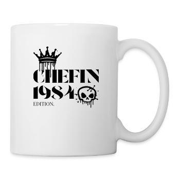 Chefin Edition 1984 – 41. Geburtstag Spruch - Tasse - Weiß - Rechts