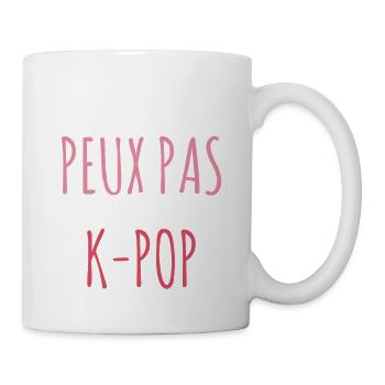 Ich kann nicht, ich habe K-Pop - koreanische Korea-Musik - Tasse - Weiß - Rechts