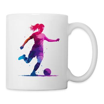 Football, Football, Football, Football, Femme haute en couleur - Mug blanc - blanc - Droite