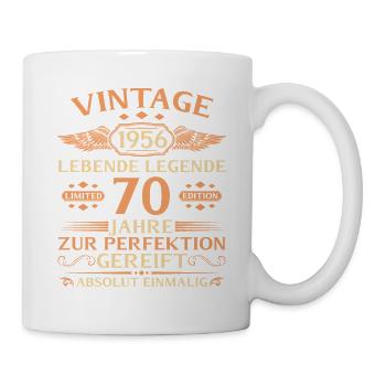 70e anniversaire Année 1956 - Mug blanc - blanc - Droite