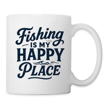 Fischen ist mein glücklicher Ort - Tasse - Weiß - Rechts