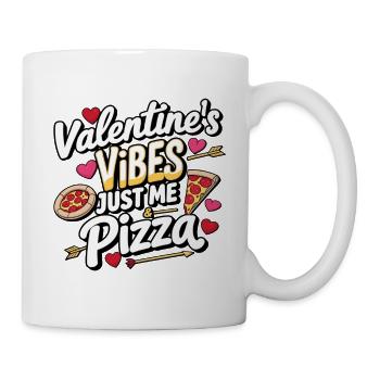 Valentine's Vibes Pizza Love - Mug - white - Right