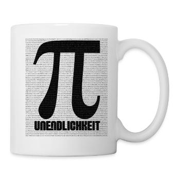 Pi Zeichen aus Zahlenmuster - Tasse - Weiß - Rechts
