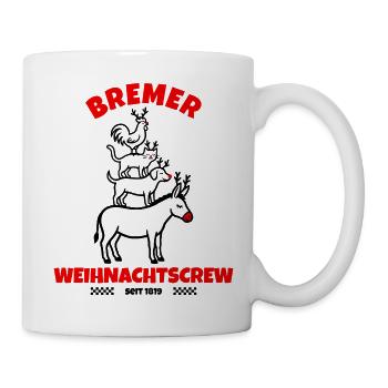 Musiciens de la ville de Brême – Édition de Noël Brême - Mug blanc - blanc - Droite