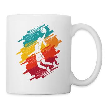 Basketball Player Colorful Women Basketball Girl - Mug - white - Right