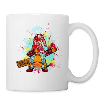 CHEF WICHTEL Dab Graffiti Weiblich Xmas Spruch - Tasse - Weiß - Rechts