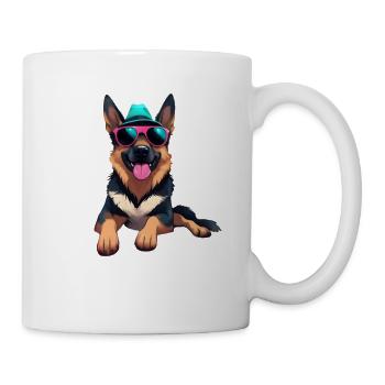 Sunglasses Shepherd Dog - Mug - white - Right