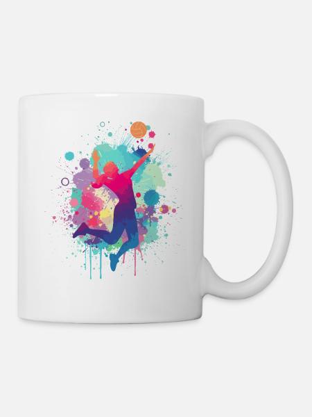 Volleyballerin, Volleyball, Volleyballspielerin - Tasse - Weiß