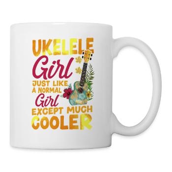 Hawaiian Ukulele Uke Girl Ukulele - Tasse - Weiß - Rechts